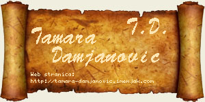 Tamara Damjanović vizit kartica